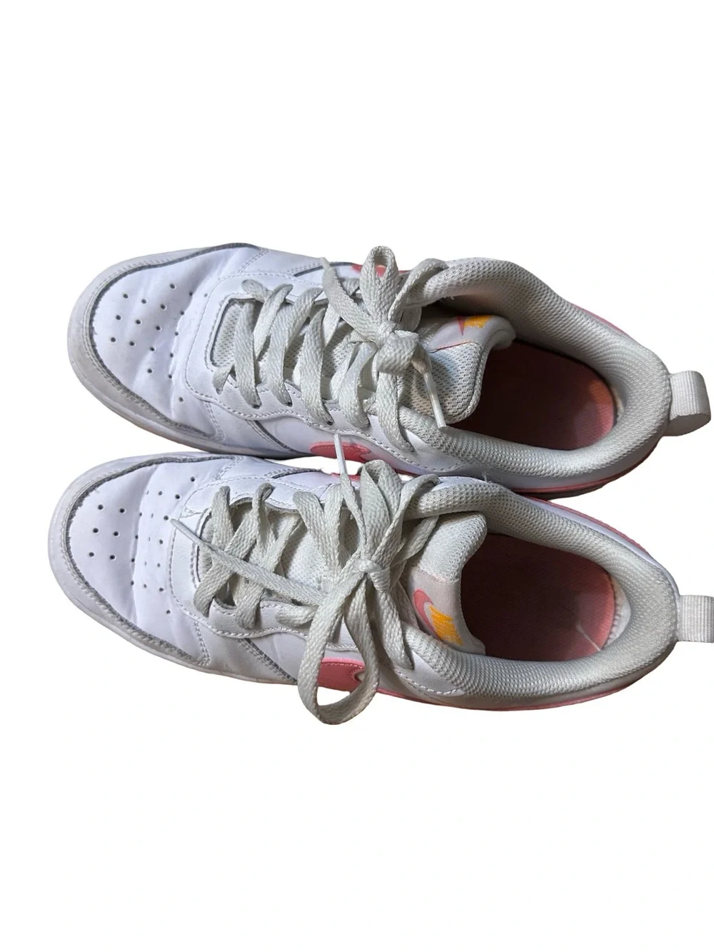 Nike Court Borough Low 2 GS White Coral Chalk BQ5448-124 Size 6 Youth
